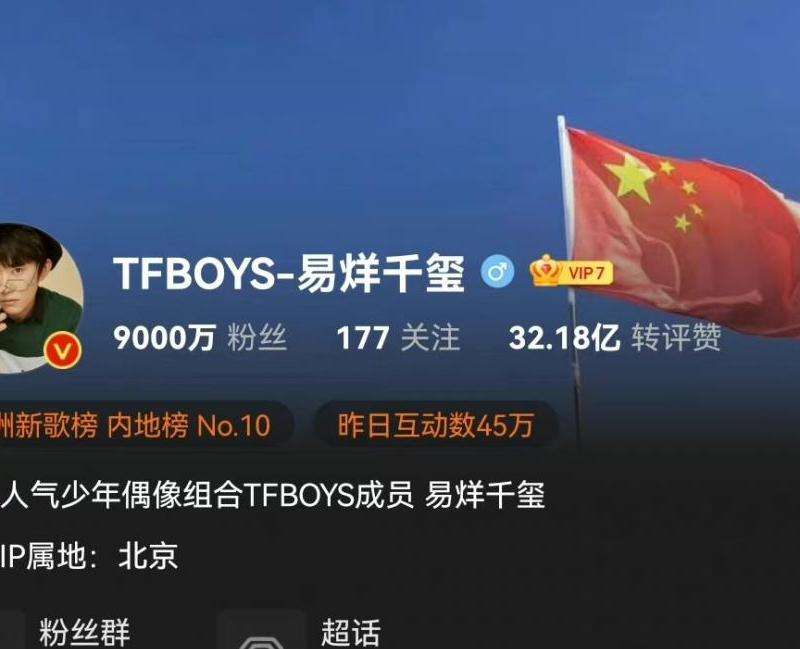 千玺INS粉丝数量是多少？